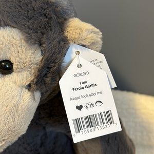 Retired HTF Jellycat Perdie Gorilla BNWT